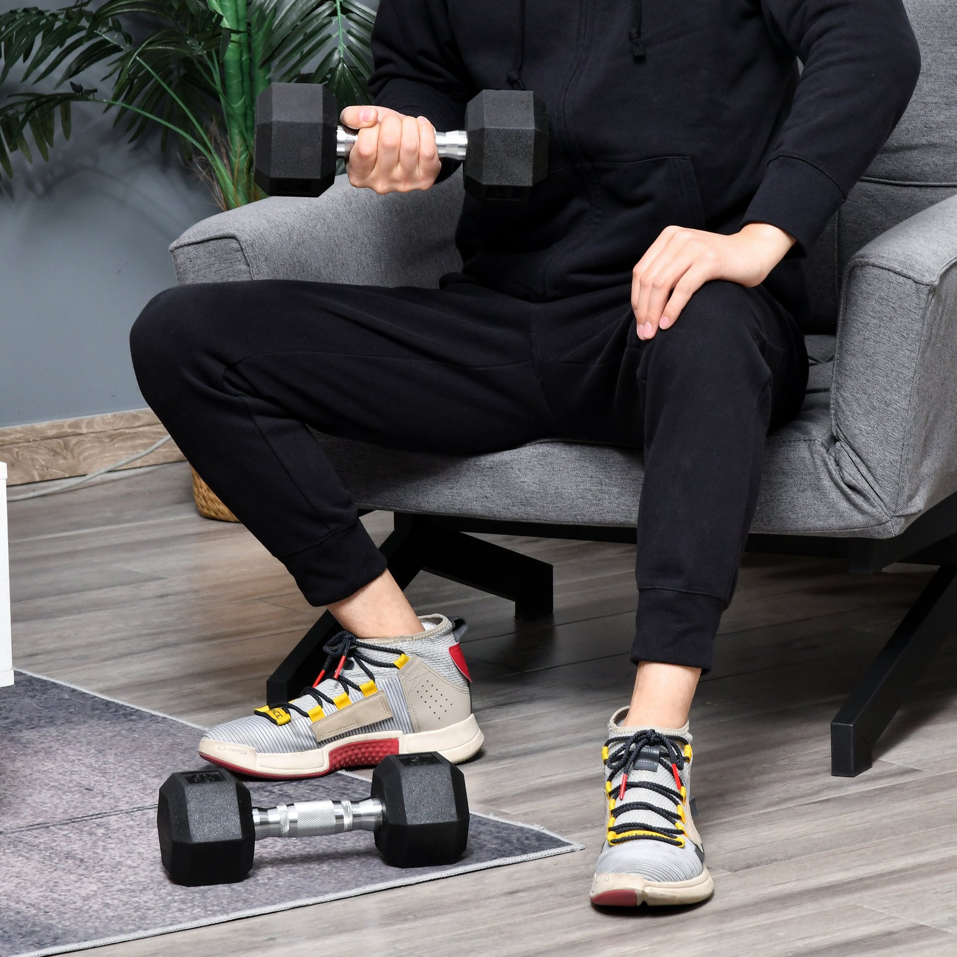 Hex Dumbbells Set Rubber Dumbbells Weight Lifting Equipment Fitness Home Gym-1