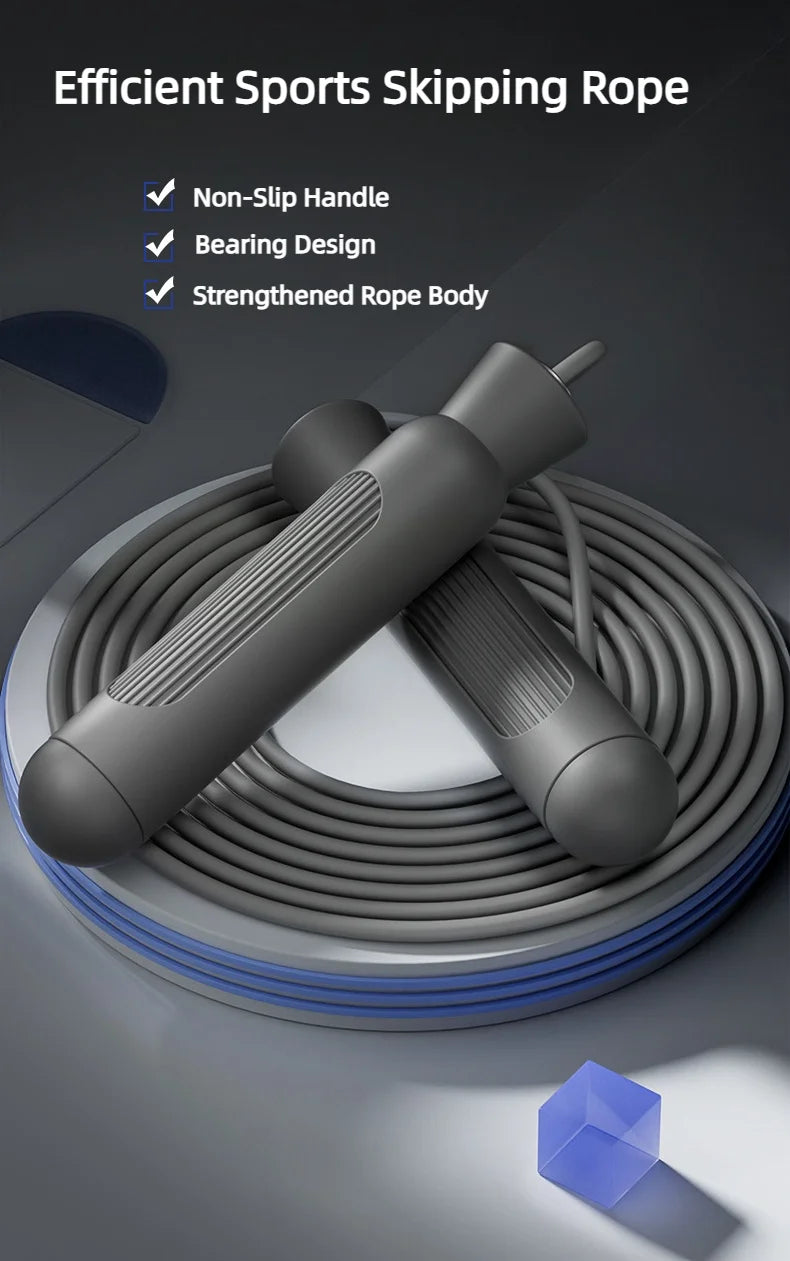 Reguliuojama šokinėjimo virvė, skirta greito praleidimo pratimams svorio metimui, kūno rengybai moterims, vyrams ir vaikams, ilgio plieniniams lynams su guoliais.