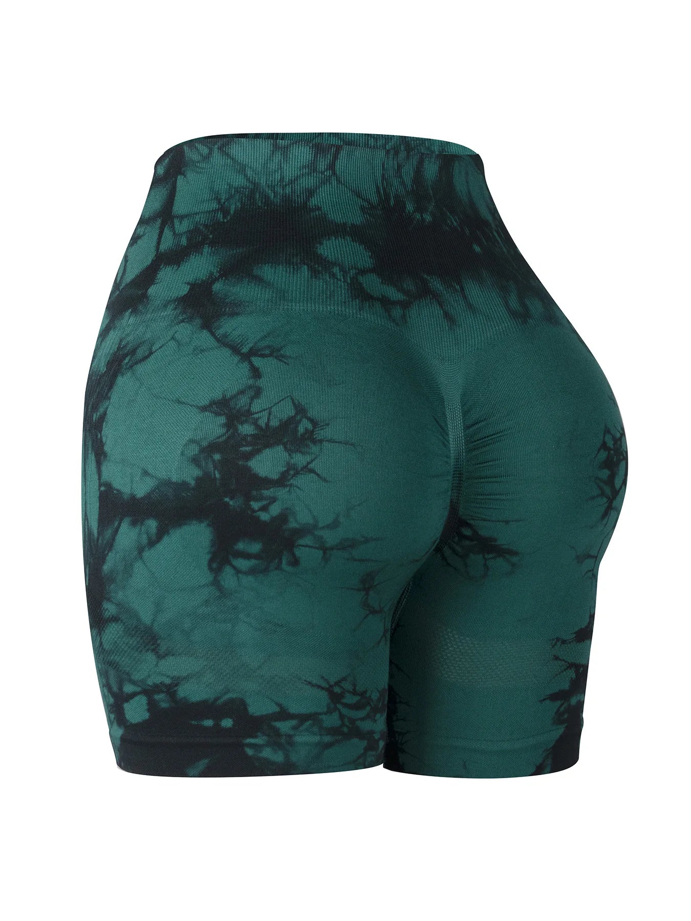 Moteriški Tye-Dye Jogos Šortai – Aukštas Liemuo ir Liftingo Efektas