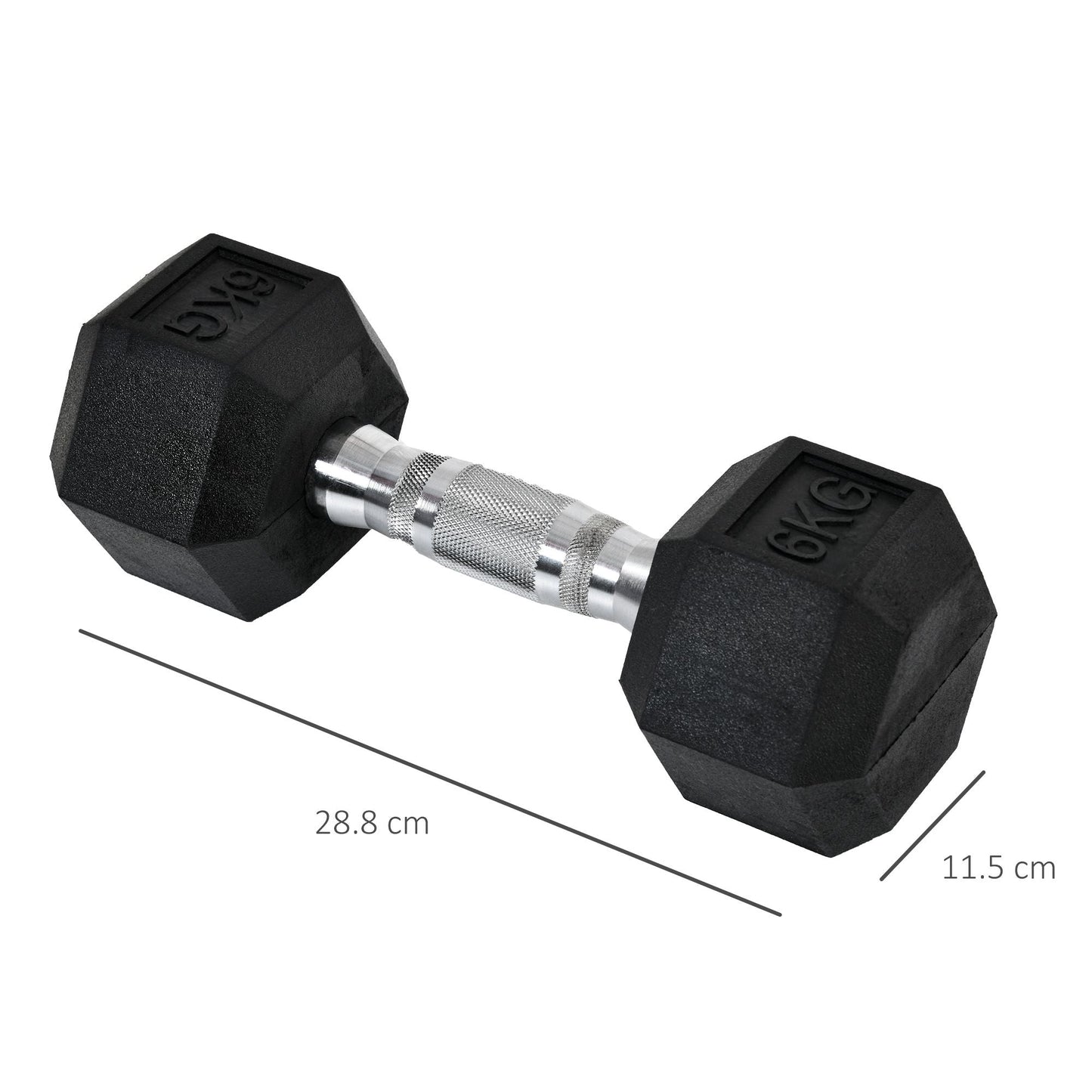 Hex Dumbbells Set Rubber Dumbbells Weight Lifting Equipment Fitness Home Gym-2